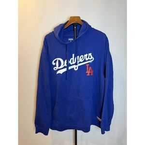 Stitches Los Angeles Dodgers Hoodie Men's Blue MLB Pullover Sweatshirt 2xl